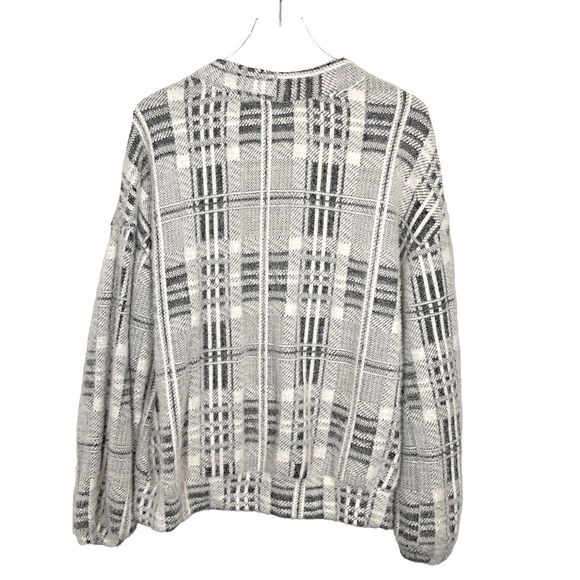 Melloday Thick Soft Fuzzy Grandpa Three Button V Neck Cardigan Size L - Picture 4 of 10